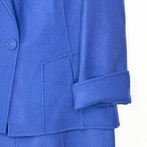 Talbots Blue Wool Shift Dress Blazer Suit Two Piece - Women’s US 14 - Picture 8 of 15